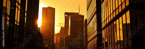 building silhouettes at dusk Cityscape