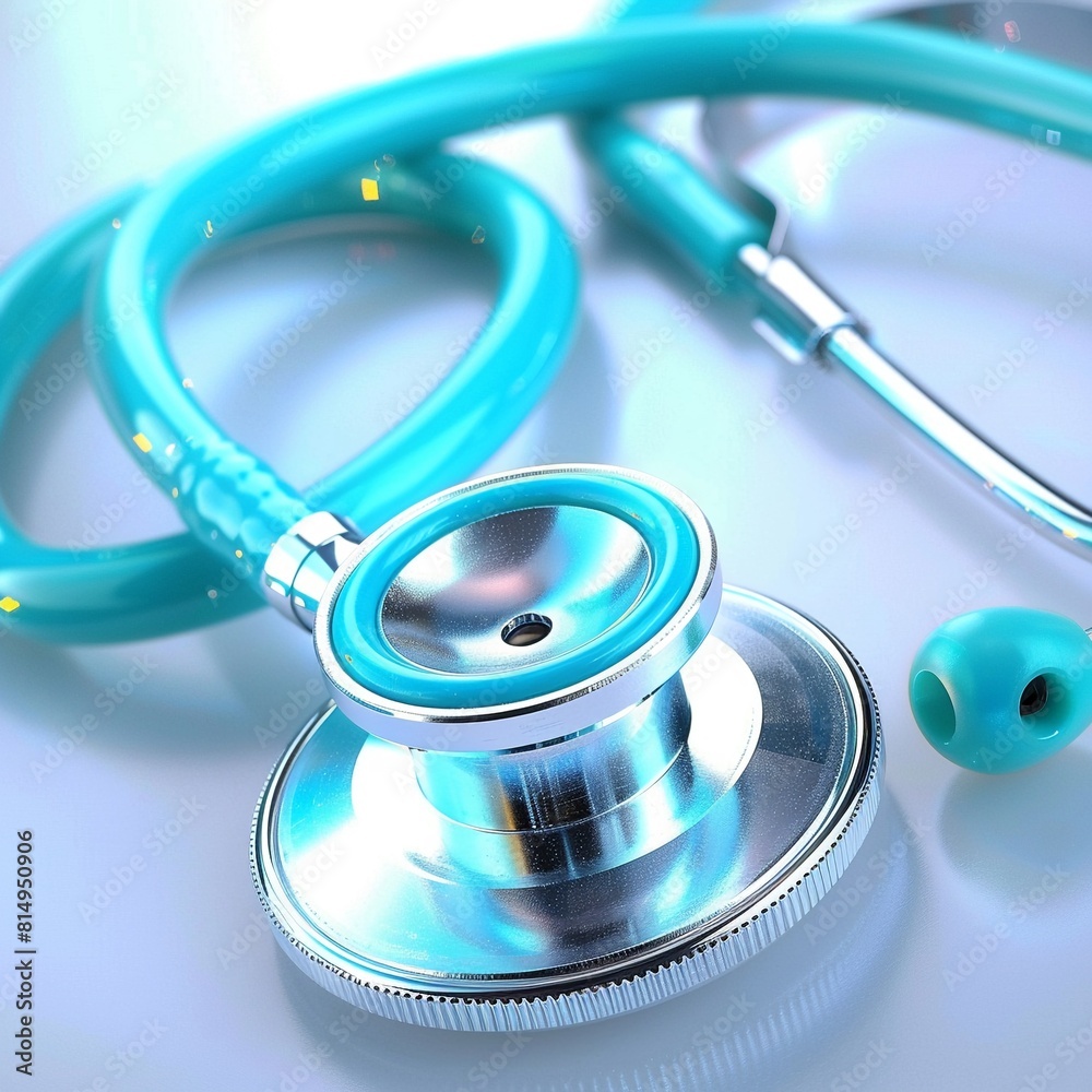 The image of a professional blue stethoscope isolated on white evokes the essence of medical expertise and compassionate care The image of a professional blue stethoscope isolated on white evokes the essence of medical expertise and compassionate care