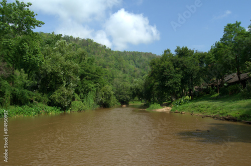 River Landscape in a Tropical Rainforest, Thailand