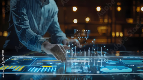 A man is using a computer to create a digital image