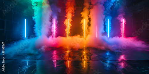 Color Explosion  A Symphony of Light and Smoke    Visual Spectacle  The Impact of Vibrant Light Displays 
