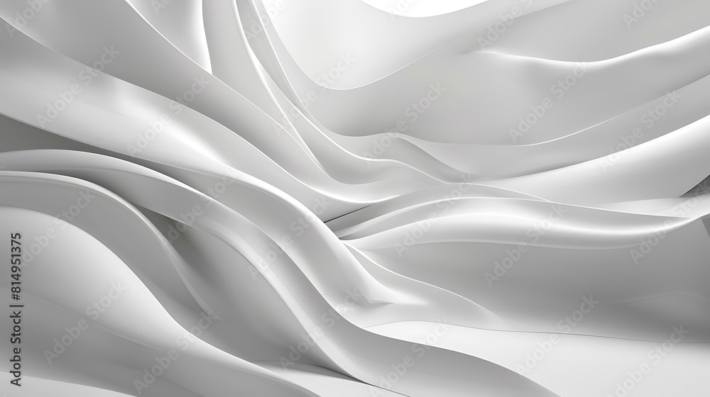 White abstract wave shape background 