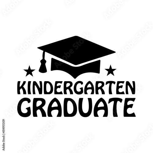 Wallpaper Mural Kindergarten Graduation typography clip art design on plain white transparent isolated background for card, shirt, hoodie, sweatshirt, apparel, tag, mug, icon, poster or badge Torontodigital.ca