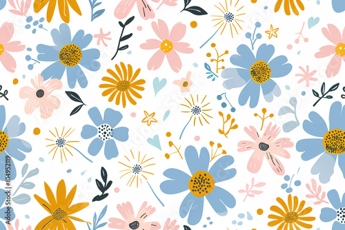 Wallpaper Mural seamless floral pattern Torontodigital.ca