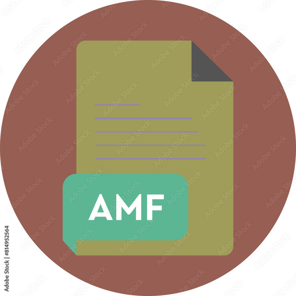 AMF File Extension icon Old Brick and black color Crisp Corners circular shape AMF File Extension icon Old Brick and black color Crisp Corners circular shape