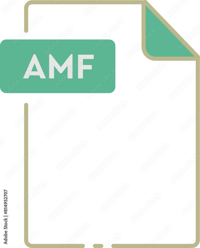 AMF File format minimal icon outline AMF File format minimal icon outline