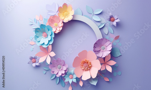Paper Cut Floral Circle with Illumination