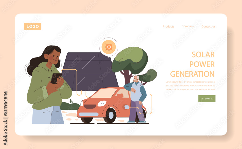 Solar Power Generation set. Solar Power Generation set.