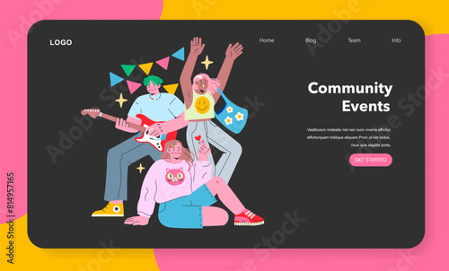 Teen Retail Community . Vector illustration.