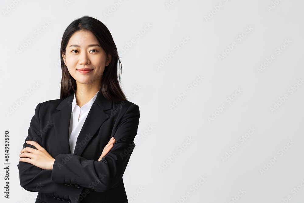 Portrait of a smiling asian businesswoman standing Portrait of a smiling asian businesswoman standing
