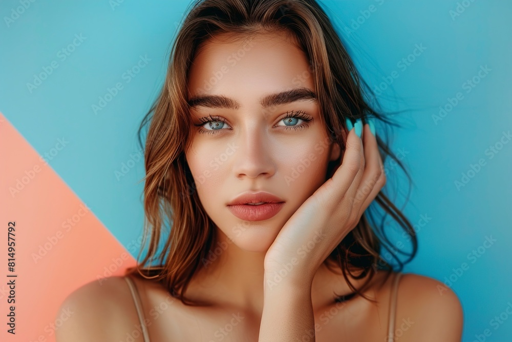 a beautiful young woman with a bright face