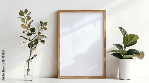 simple classy picture frame on a white background