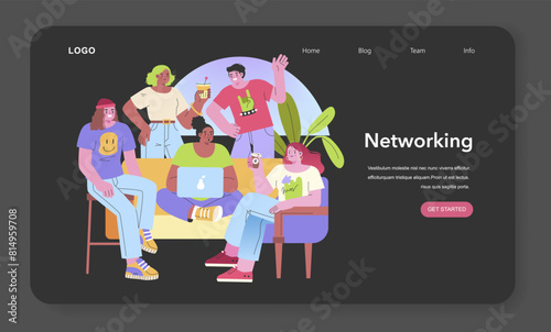 Networking concept. Vector illustration