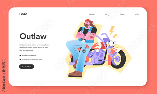 Outlaw Archetype illustration. Edgy and bold vector design.