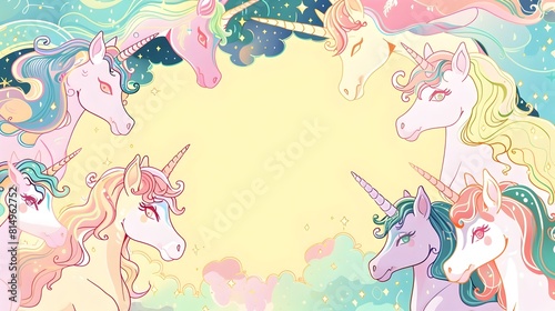 Ethereal Unicorn Dreamscape Whimsical Celestial Fantasy with Vibrant Pastel Colors and Cosmic Swirls