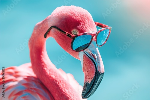 Stylish Flamingo with Trendy Sunglasses
