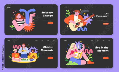 YOLO concept Flat Vector illustration.