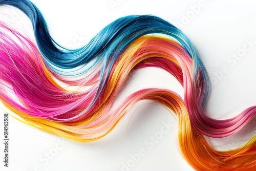 Strand of beautiful multicolored hair