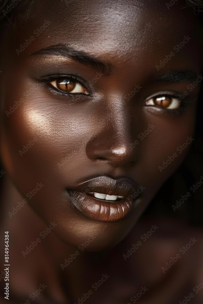 The rich chocolatey skin of a person of color The rich chocolatey skin of a person of color