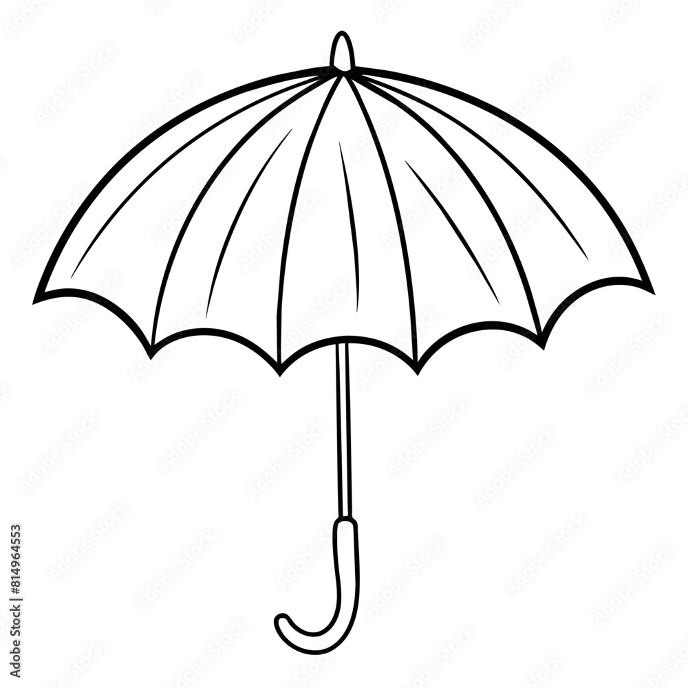 Umbrella outline coloring book page line art illustration digital drawing Umbrella outline coloring book page line art illustration digital drawing