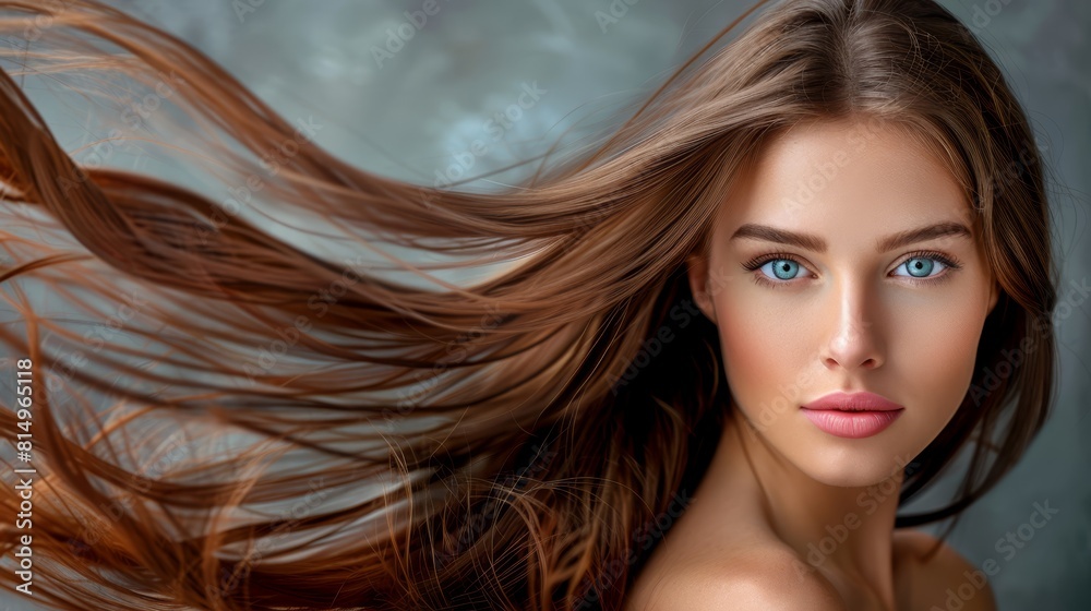 eyes blue, hair brown, billowing in wind eyes blue, hair brown, billowing in wind