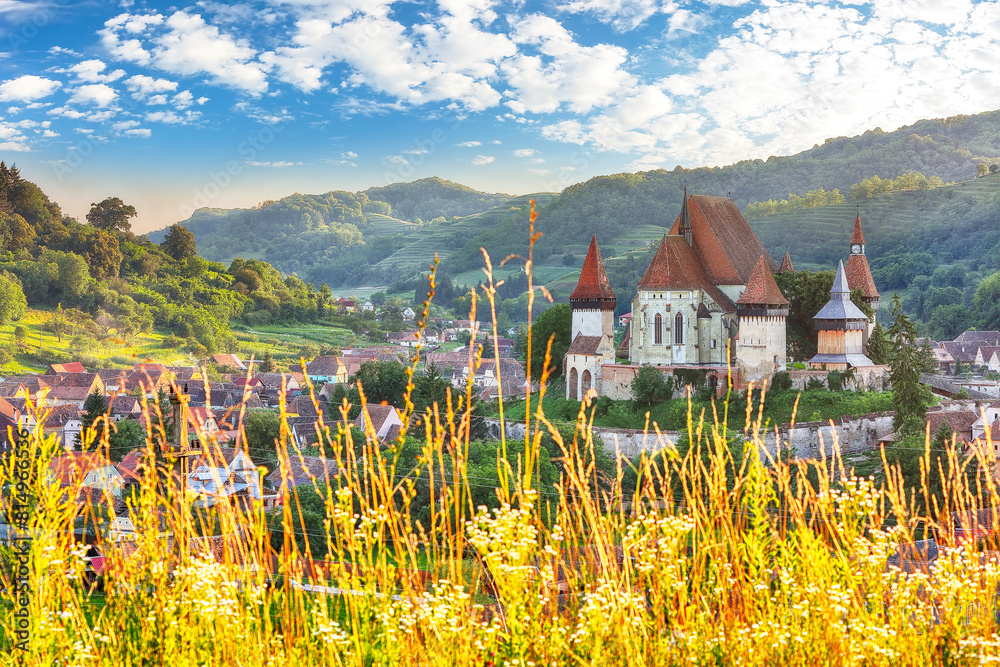 Amazing medieval architecture of Biertan fortified Saxon church in Romania