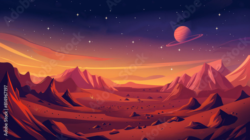 Night space game background  Illustration