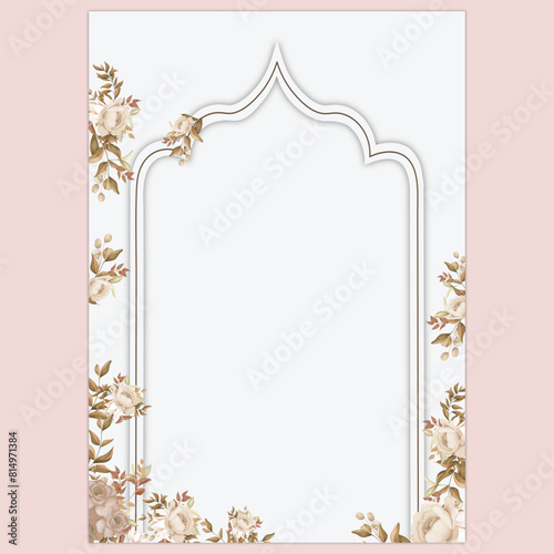 Luxury Nikkah Certificate, Premium A4 Islamic Wedding Contract, Nikkah Nama, Muslim Marriage Certificate, Personalized Names, Islamic, marriage, certificate, Dini Nikah, Nikah. vector illustration eps