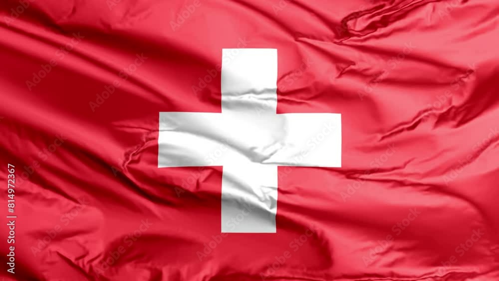 waving flag of switzerland