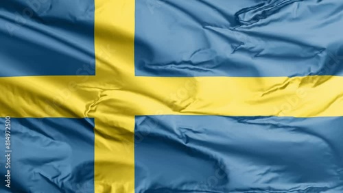 waving flag of sweeden