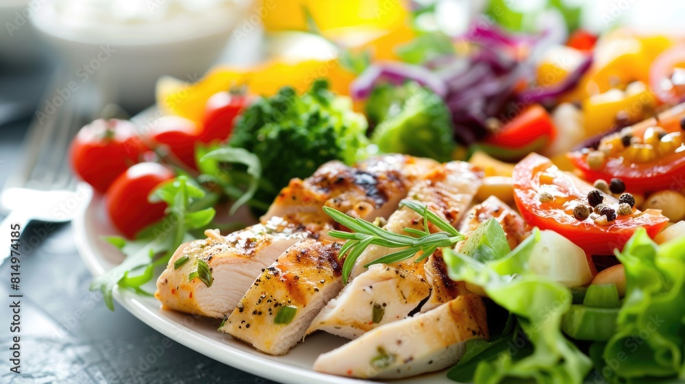 Healthy Meals. 5 Plates of Delicious and Nutritious Food, Alimentary Recipes with Chicken Healthy Meals. 5 Plates of Delicious and Nutritious Food, Alimentary Recipes with Chicken