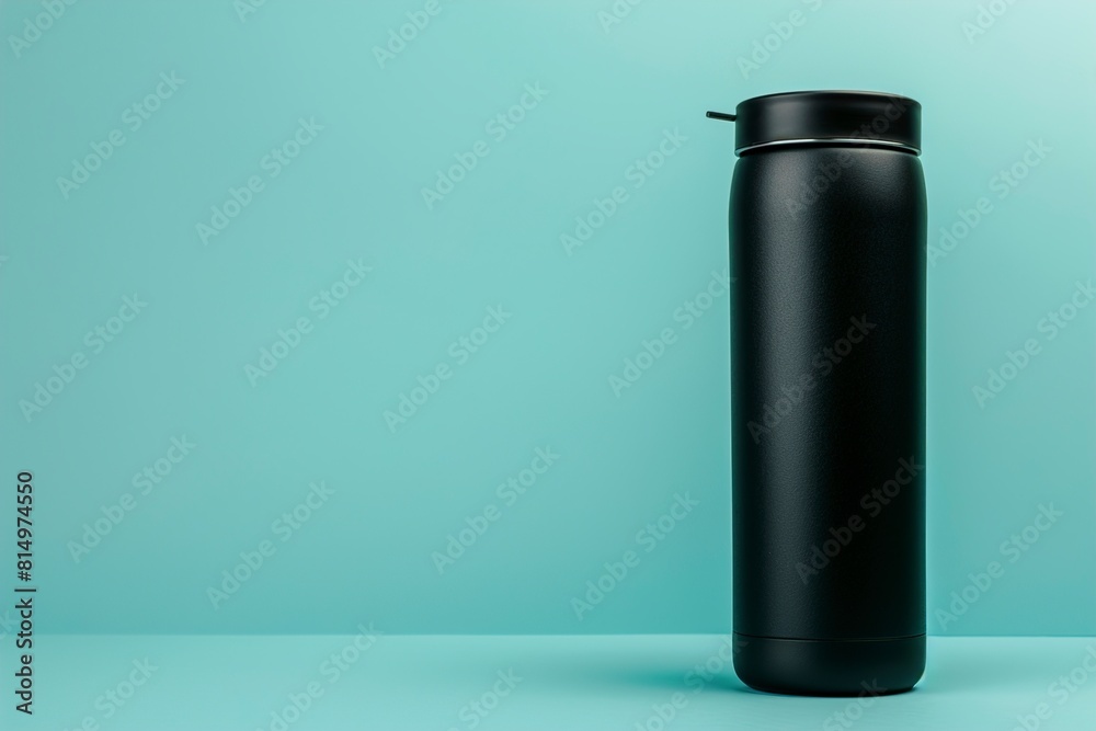 Black thermos or tumbler for mock up isolated Black thermos or tumbler for mock up isolated