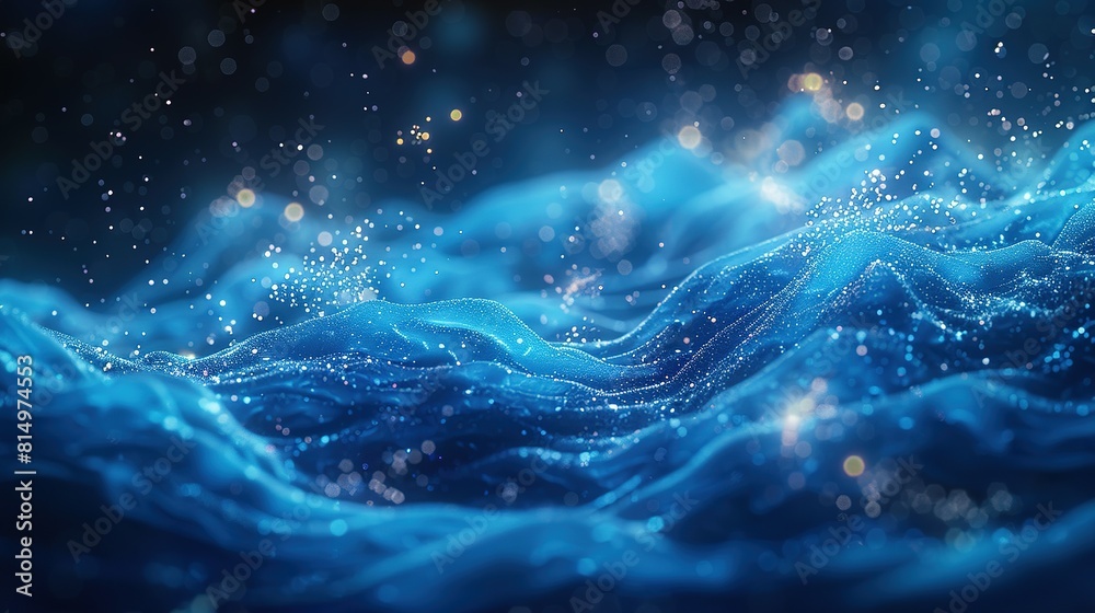 blue water molecules background, Vector 3d illustration blue water molecules background, Vector 3d illustration