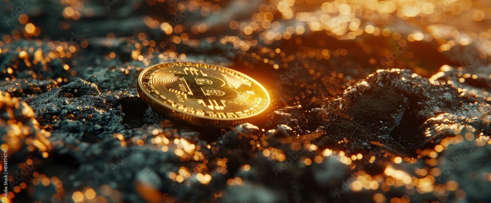 A 3D Render Depicts A Loss Icon For Bitcoin Cryptocurrency,High Resolution A 3D Render Depicts A Loss Icon For Bitcoin Cryptocurrency,High Resolution