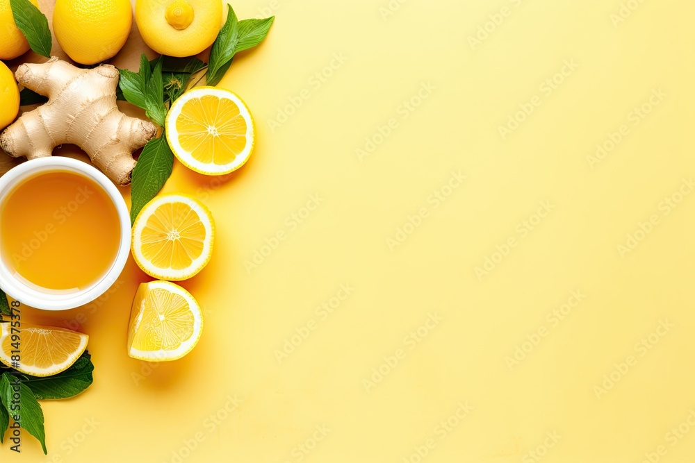 Healthy organic vegan immunity booster, herbal drink, antioxidant anti-inflammatory ginger lemon tea Healthy organic vegan immunity booster, herbal drink, antioxidant anti-inflammatory ginger lemon tea