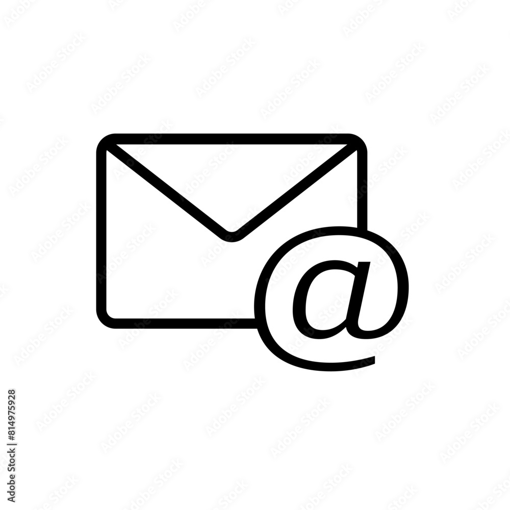 Mail Icon or Envelope Icon on white background. Mail Icon or Envelope Icon on white background.