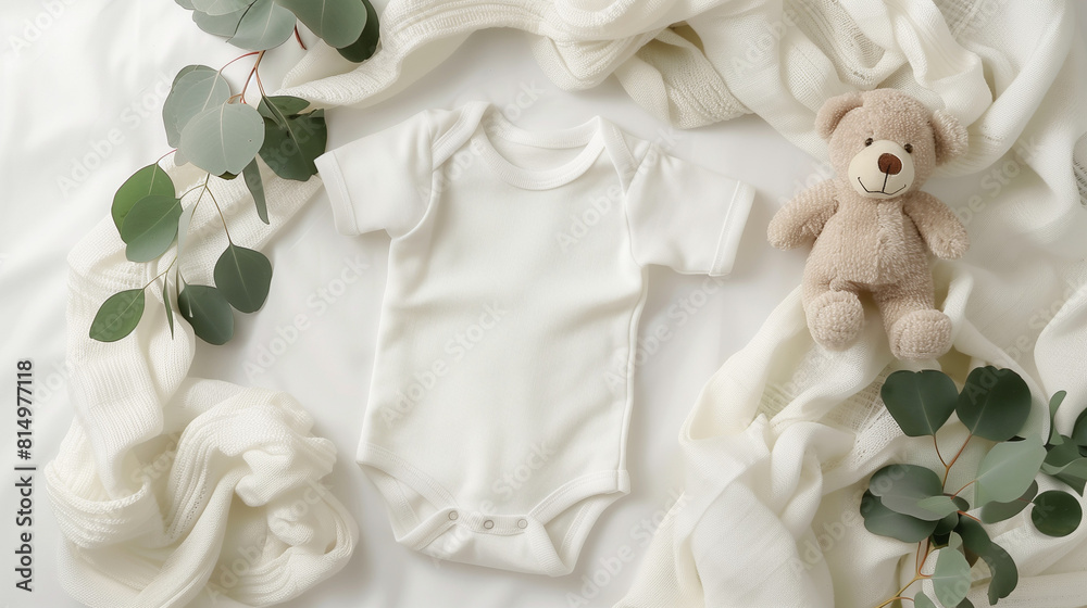Teddy Bear Resting on White Blanket Teddy Bear Resting on White Blanket