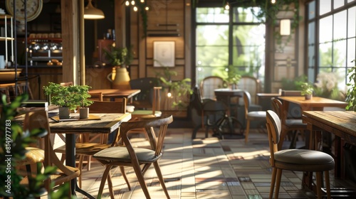 Interior of a Restaurant With Tables and Chairs