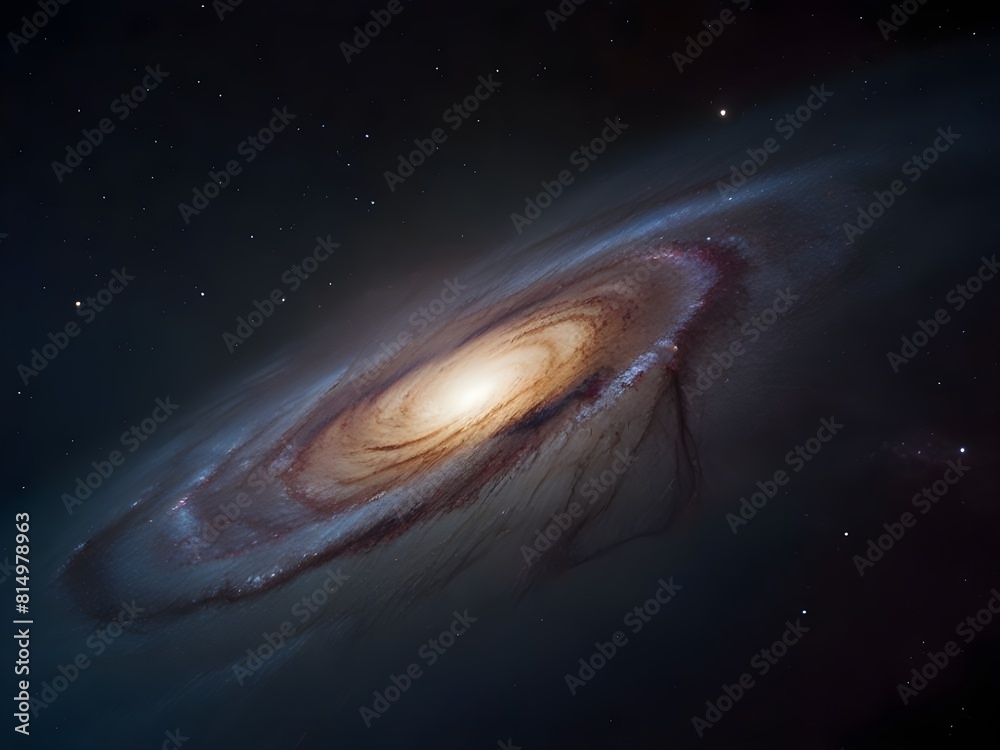 Fototapeta premium view of galaxy in dark space