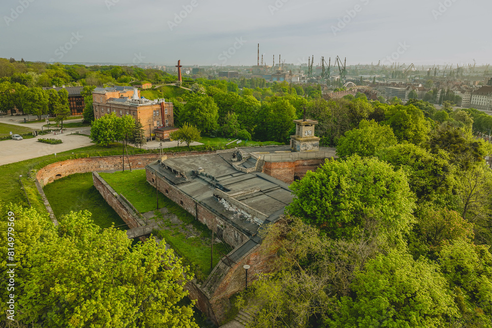 Naklejka premium Fortifications on Góra Gradowa in Gdańsk, Poland.
