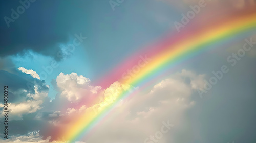 Glimmering Spectrum of Hope across a Stormy Sky - Significance of Rainbow © Roxie