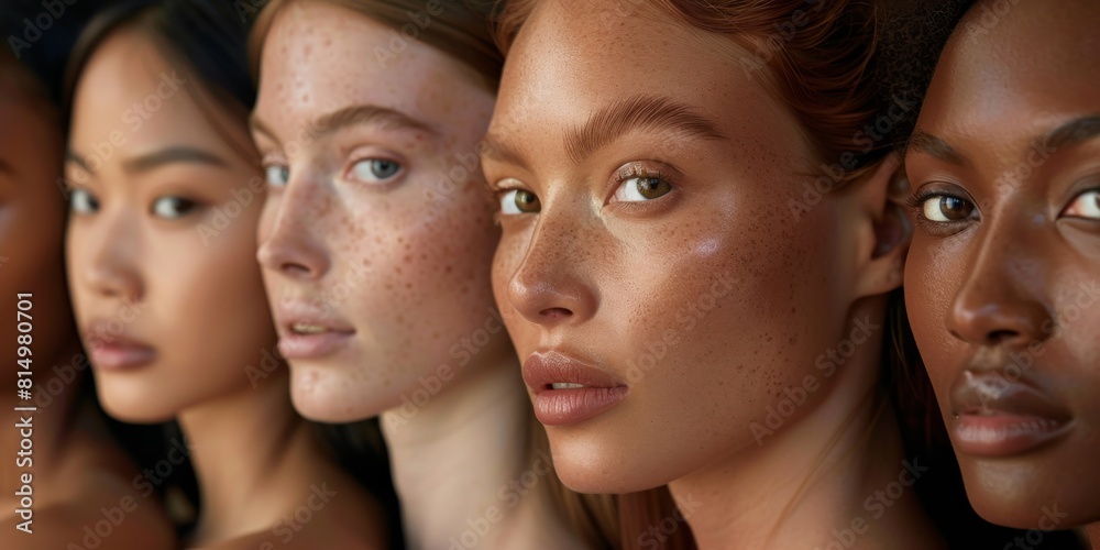 Obraz premium Diverse Group of Women With Different Skin Tones