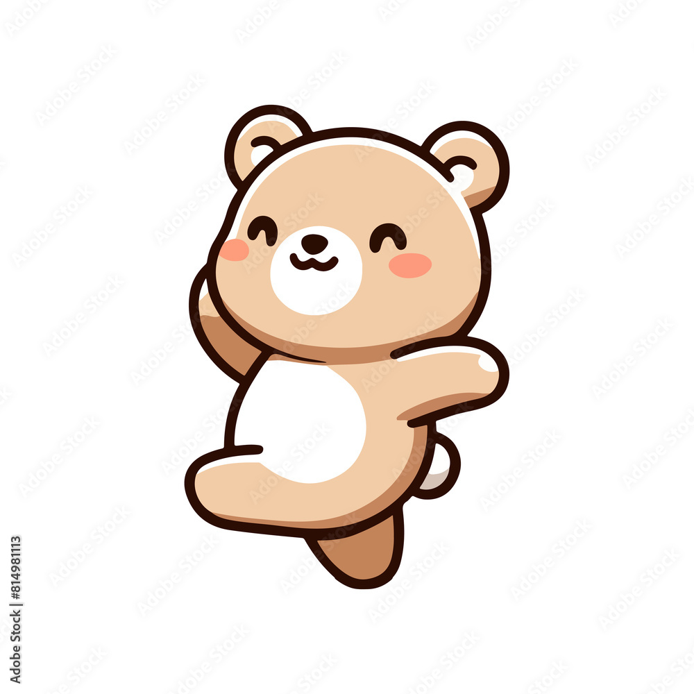cute icon character dancing bear cute icon character dancing bear