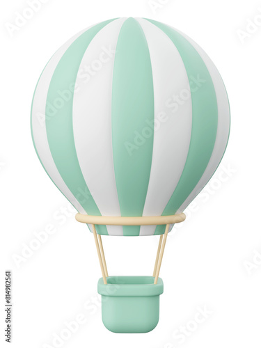 Balloon  3d illustration of travel equipments