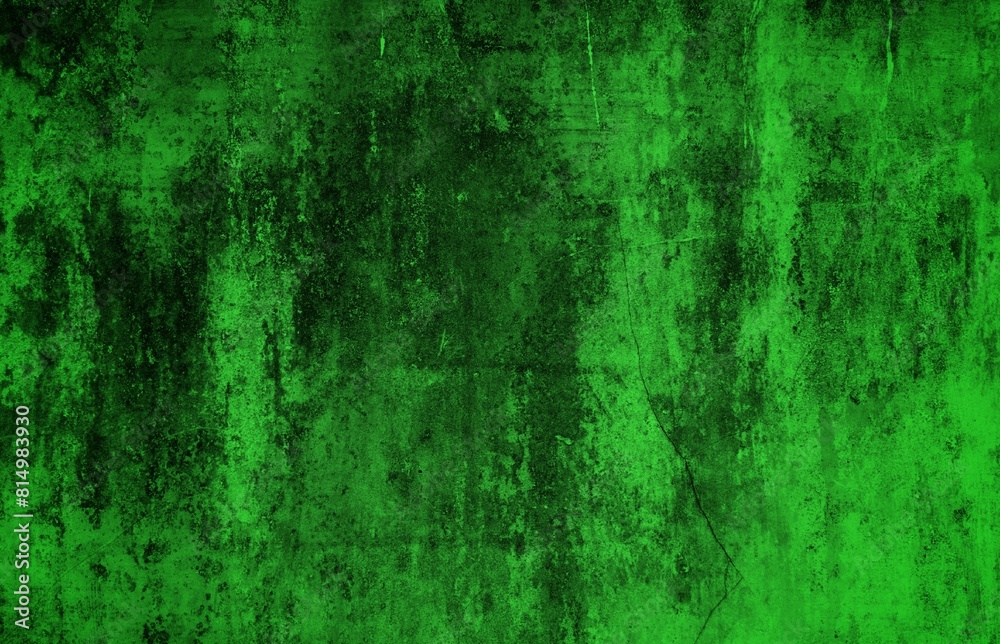 Fototapeta premium Scraped green background, Green Abstract Background, Green cracked wood background, Green textured paper or concrete wall wide banner background