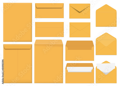 every envelope set manila yellow collection