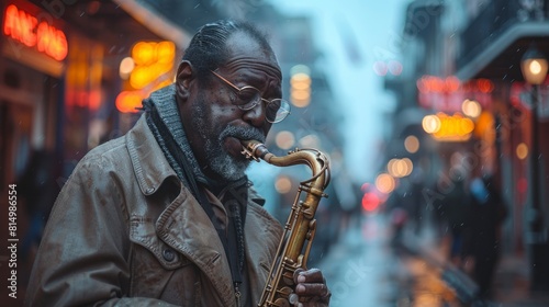 American anthropologist studying the cultural significance of jazz music in New Orleans photo