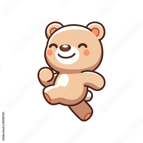 cute icon character dancing bear