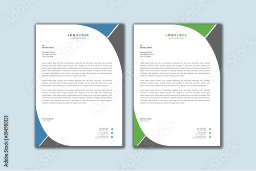 business corporate letterhead design template.