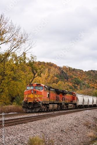 Wallpaper Mural Train in Autumn Torontodigital.ca